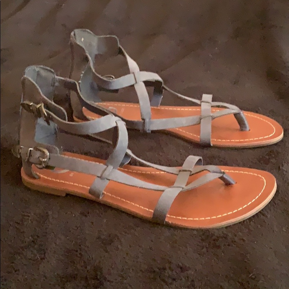 blue gladiator sandals
